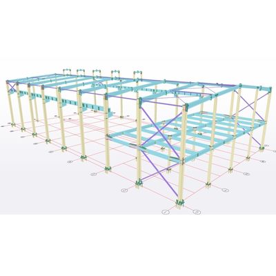 โครงการ Pre-Engineering Steel Structure Workshop Q355b Q235b อาคารเหล็กเรือนกระจก