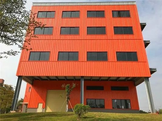 โครงสร้างเหล็กหลายชั้น Prefab โรงงานก่อสร้าง อาคารอิฐและเหล็ก