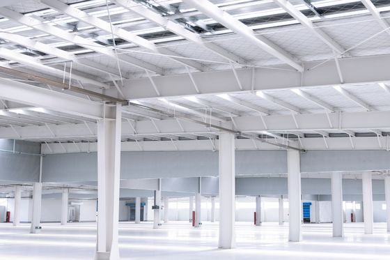 โรงงานอุตสาหกรรม Prefab Light Steel Building ที่จอดรถ / โรงเรียน / โรงพยาบาล / คลังสินค้า / โกดังเหล็ก