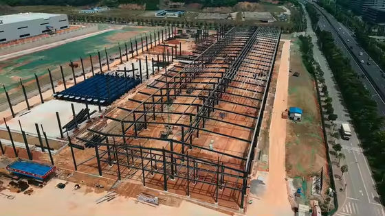 โครงสร้างเหล็ก Prefab บ้านโรงงานโรงงานโรงงานโรงงานโลหะ โรงงานคลังสินค้า