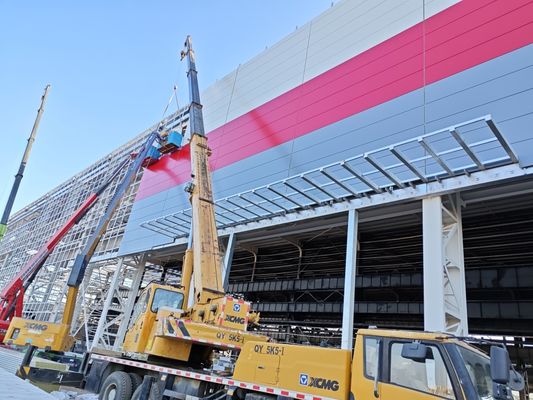 อาคารโลหะ Prefabricated H บ้านโครงสร้างเหล็ก สําหรับโกดัง โรงงานออฟฟิศ ร้านค้า