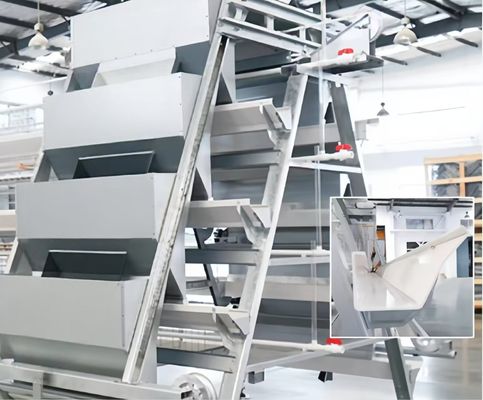 H ประเภท 4 ระดับกรงไก่ กรงไก่อัตโนมัติ แบตเตอรี่